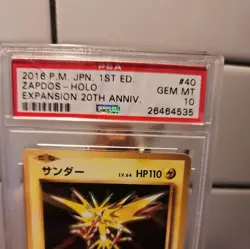 1996 Pokemon Japanese Basic #145 Zapdos Holo PSA 9 Mint Base Set 1st Edition - Image 2