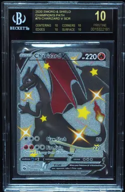 Charizard V 079 BGS 10 Black Label Champions Path Pokemon Card - Image 1