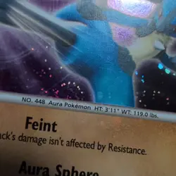 Lucario 3/11 DP Trainer Kit Holo Bleed Error & Spiral Rare Card LP - Image 2