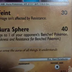 Lucario 3/11 DP Trainer Kit Holo Bleed Error & Spiral Rare Card LP - Image 3