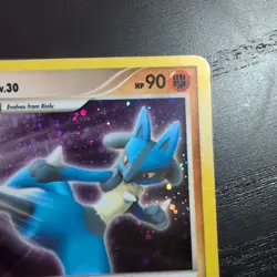 Lucario 3/11 DP Trainer Kit Holo Bleed Error & Spiral Rare Card LP - Image 5