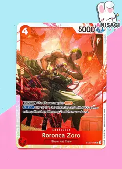 One Piece Card Game - Roronoa Zoro ST21-015 SR English Foil Card TCG Anime - Image 1