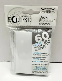 120 Ultra Pro Eclipse Pro-Matte Deck Protector Card Sleeves - WHITE SMALL Size - Image 3