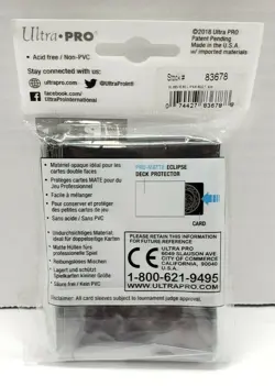 120 Ultra Pro Eclipse Pro-Matte Deck Protector Card Sleeves - WHITE SMALL Size - Image 4