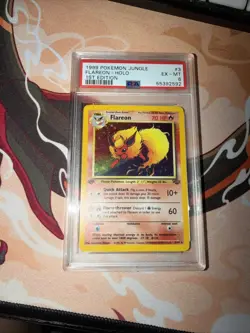 1999 Pokemon Jungle #3 Flareon 1st Edition PSA 6 - Image 1