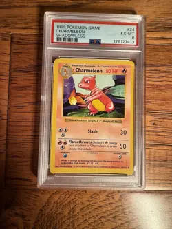 1999 Pokemon (Shadowless) Charmeleon Base Set 24/102 PSA 6 - Image 1