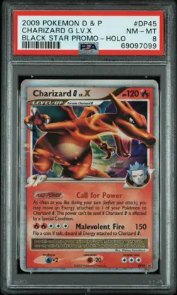 Charizard G LV.X DP45 PSA 8 NM-MT Pokemon Black Star Promo Holo - Image 1