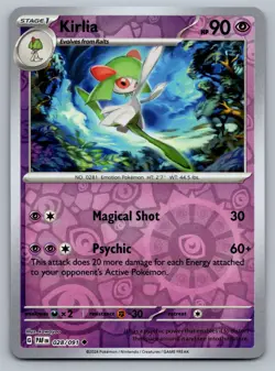 Pokemon TCG SV: Paldean Fates Kirlia 028/091 Reverse Holo - Image 1