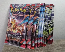 Pokemon OBSIDIAN FLAMES ten (×10) pack lot NEW SEALED - Image 3