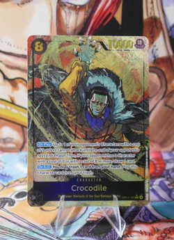Crocodile OP14-120 Alternate Art The Azure Sea's Seven Sec One Piece Alt Secret - Image 1