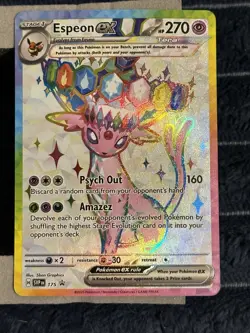 Pokemon TCG Espeon Black Star Promo Card SVP175 Figure Collection - Image 1