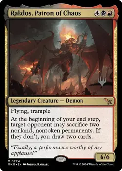 MTG Rakdos, Patron of Chaos Murders at Karlov Manor Promo Pack NM - Image 1
