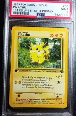 1999 PIKACHU 1st Edition W Stamp Duelist Promo PSA 9 MINT Pokemon Jungle #60/64 - Image 3