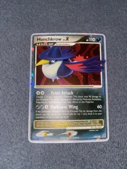 Pokemon Honchkrow LV.X 132/132 Holo Level-Up Card Nintendo 2007 English - Image 1