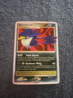 Pokemon Honchkrow LV.X 132/132 Holo Level-Up Card Nintendo 2007 English - Image 2