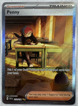 Pokemon TCG - Penny - Scarlet & Violet Base Set 252/198 Full Art SIR NM - Image 1