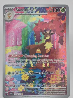 Pokemon TCG Sawsbuck Temporal Forces Illustration Rare 166/162 NM - Image 2