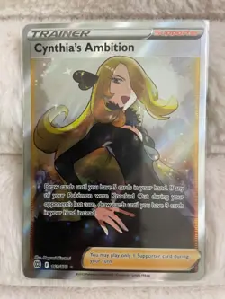 Cynthia's Ambition (Full Art) 169/172 Brilliant Stars Ultra Rare Pokemon Card NM - Image 1