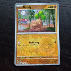 Bonsly 110/197 Pokemon Obsidian Flames SV03 Reverse Holo Common Card NM - Image 1