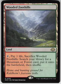 MTG Wooded Foothills Normal NM Modern Horizons 3 Magic 236 - Image 1