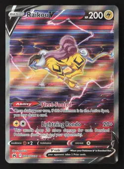 Raikou V Ultra Rare Holofoil CRZ:GG GG41/GG70 NM Pokemon TCG - Image 1