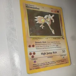 Pokemon Hitmonlee 7/62 Fossil Holo Rare Unlimited Basic 1999 Card - Image 3