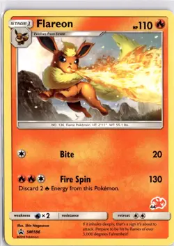 Flareon SM186 Promo Battle Academy Charizard Stamp Rare Pokemon Trading Card - Image 3
