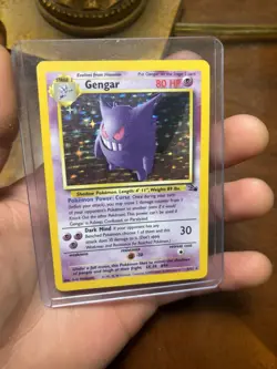 Pokemon TCG Gengar Fossil Holo Card 5/62 Unlimited Rare Vintage - Image 1