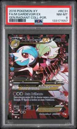 2016 POKEMON XY GENERATIONS RADIANT COLL #RC31 FULL ART/M GARDEVOIR EX PSA 8 - Image 1