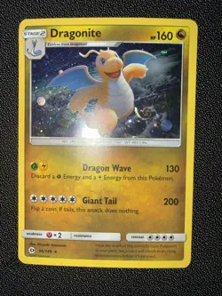 2017 Pokemon TCG Dragonite Sun & Moon 96/149 Cosmos Holo Near Mint - Image 1