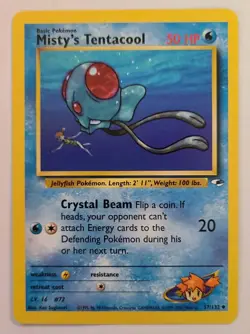 Pokemon MISTY'S TENTACOOL 57/132 Gym Heroes - Light Play 🍒 - Image 2