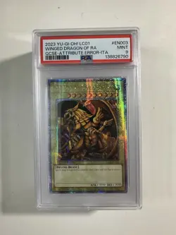 Yugioh The Winged Dragon of Ra PSA 9 Quarter Century Rare Mint MISPRINT - Image 1