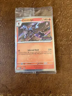 POKEMON Phantasmal Flames Sealed Staff Prerelease Promo Pack (4 Cards). NEW - Image 1