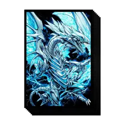 ArtDuel Yugioh Card Sleeves - White Dragon - 50ct Blue - Image 1