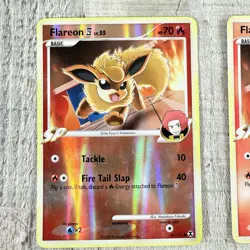 Pokemon Card - Flareon E4 Rising Rivals 60/111 Reverse Holo Mod Played Both - Image 2