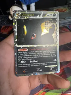 2010 POKEMON HEARTGOLD & SOULSILVER UNDAUNTED #86/90 UMBREON ULTRA RARE - LP - Image 3