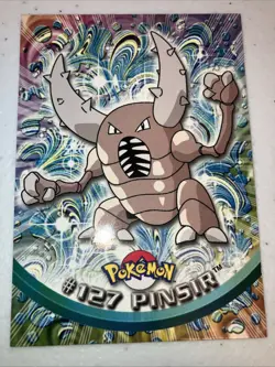 Pinsir Pokemon 2000 Topps Card Blue Logo - Image 1