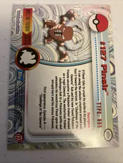 Pinsir Pokemon 2000 Topps Card Blue Logo - Image 4
