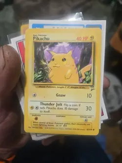 Pokemon Pikachu TCG Base 1999 Card 87/130 Unlimited Common - Image 1