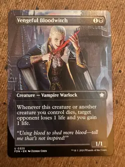 Vengeful Bloodwitch (Borderless) [Foundations] Magic MTG - Image 1