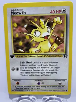 Pokemon TCG Meowth 1st Edition Team Rocket Edition - Image 3