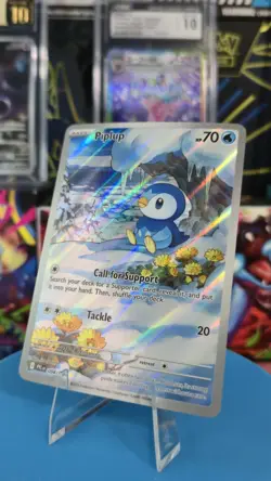 Pokemon TCG Piplup Phantasmal Flames 098/094 Illustration Rare NM Card - Image 1
