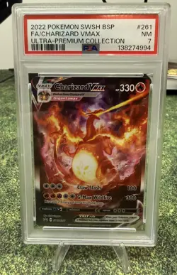 CHARIZARD VMAX 2022 POKEMON BLACK STAR PROMO ULTRA PREMIUM SWSH | PSA 7 - Image 1