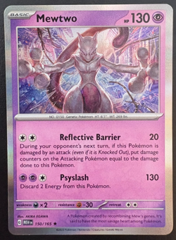 Pokemon Mewtwo 150/165 Scarlet & Violet 151 Holo Rare NM - Image 1