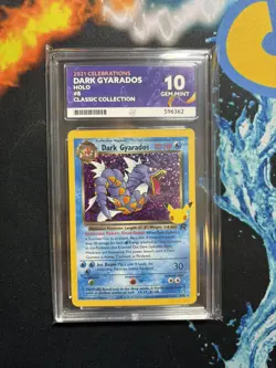 ACE 10 Dark Gyarados 8/82 Holo Pokemon Card Celebrations Collection GEM MINT PSA - Image 1