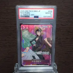 PSA 10 NICO ROBIN EB02-036 One Piece Card ANIME 25TH COLLECTION EXTRA BOOSTER JP - Image 1