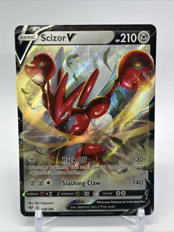 Scizor V 118/189 Swsh03: Darkness Ablaze Holo Ultra Rare Pokemon TCG - NM - Image 1