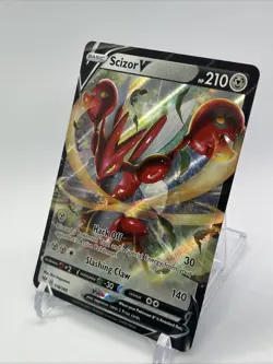 Scizor V 118/189 Swsh03: Darkness Ablaze Holo Ultra Rare Pokemon TCG - NM - Image 2