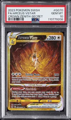2023 POKEMON SWORD & SHIELD CROWN ZENITH SECRET FULL ART/ARCEUS VSTAR PSA 10 - Image 1