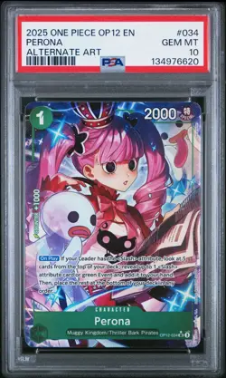 2025 ONE PIECE OP12-LEGACY OF THE MASTER 034 PERONA ALTERNATE ART PSA 10 - Image 1